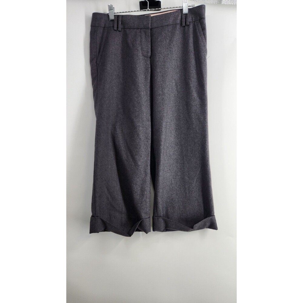 J. Crew City Fit‎ Size 4 100% Wool Gray Work Dress Pants Trousers